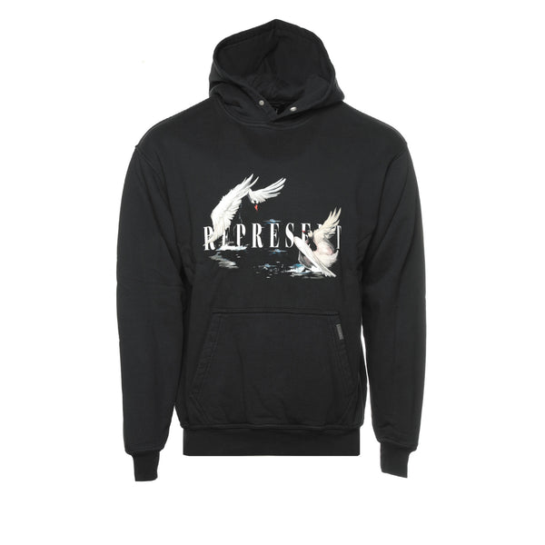 Represent Clo. "Swan" Men's Black Hoodie - SIZE Boutique