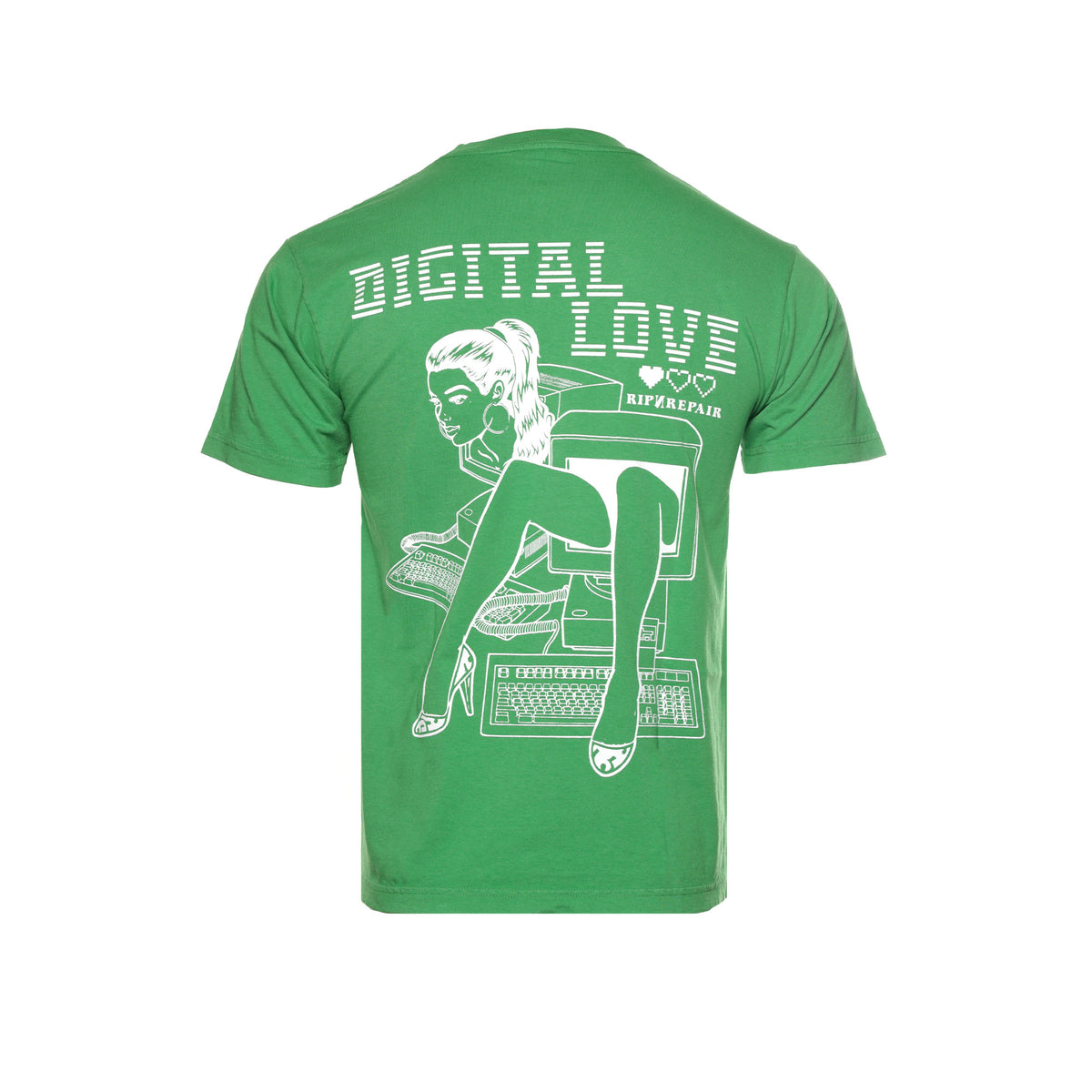 Rip N' Repair "Digital Love" Men's SS Green Graphic Tee - SIZE Boutique