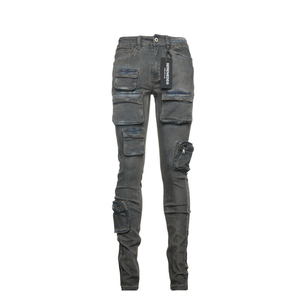 SERENEDE Wave Men's Cargo Jeans - SIZE Boutique