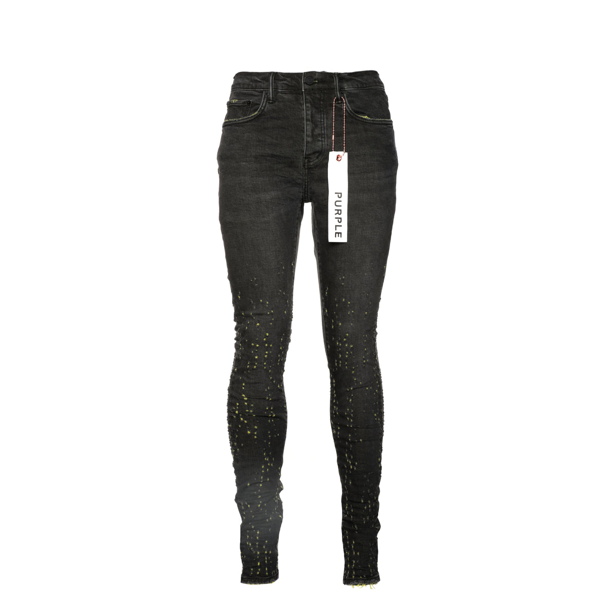Purple Brand Denim "Yellow Color Weft Buckshot" Black Jean - SIZE Boutique