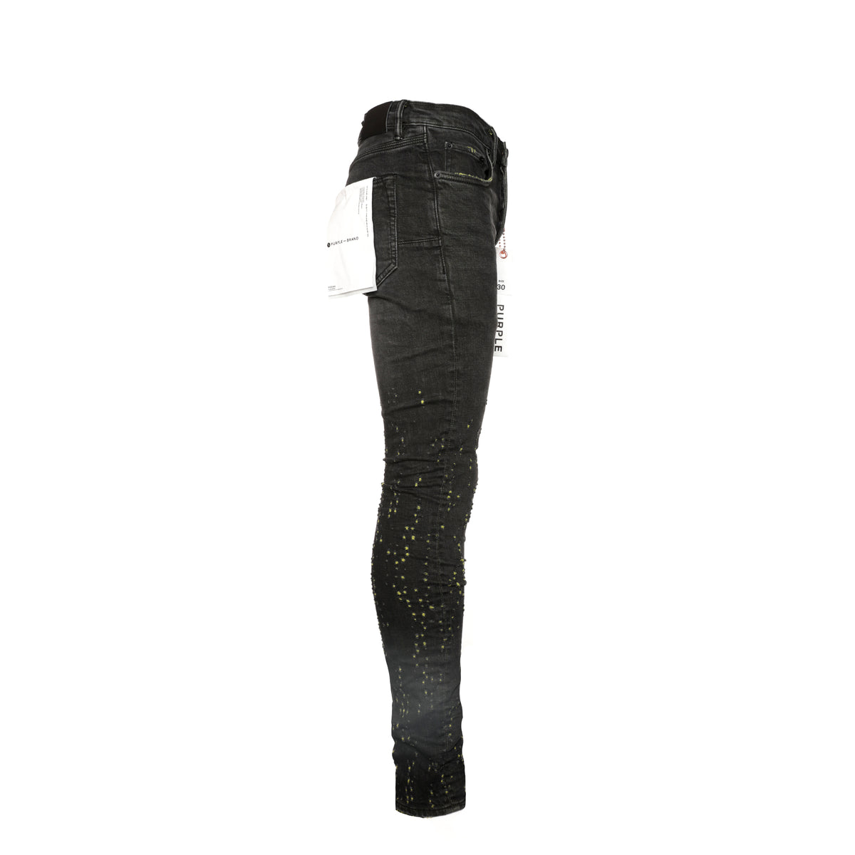 Purple Brand Denim "Yellow Color Weft Buckshot" Black Jean - SIZE Boutique