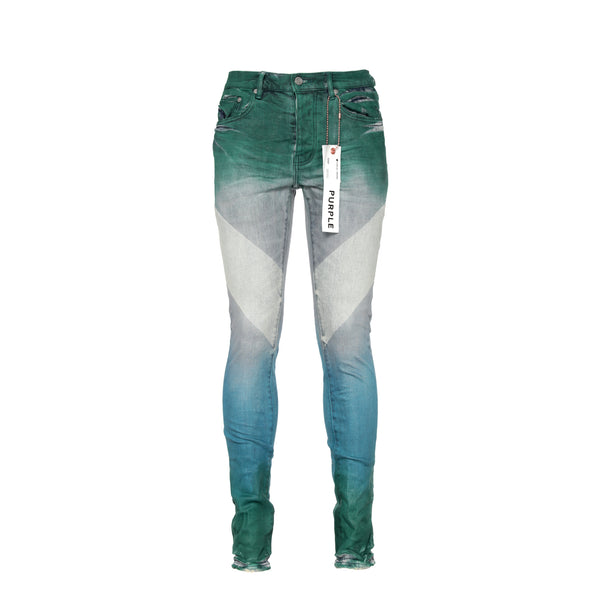 Purple Brand Light Indigo Multi Colored Coated Diagonal Jeans