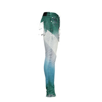 Purple Brand Light Indigo Multi Colored Coated Diagonal Jeans