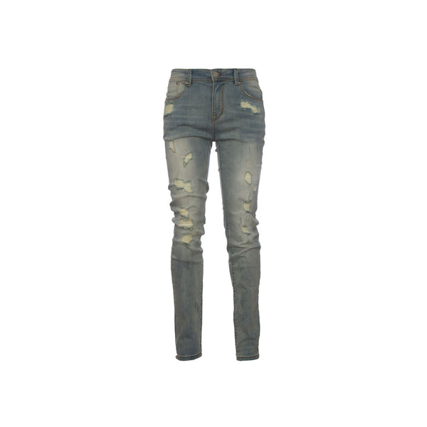 Stampd Distressed Skinny Fit Denim - Blu