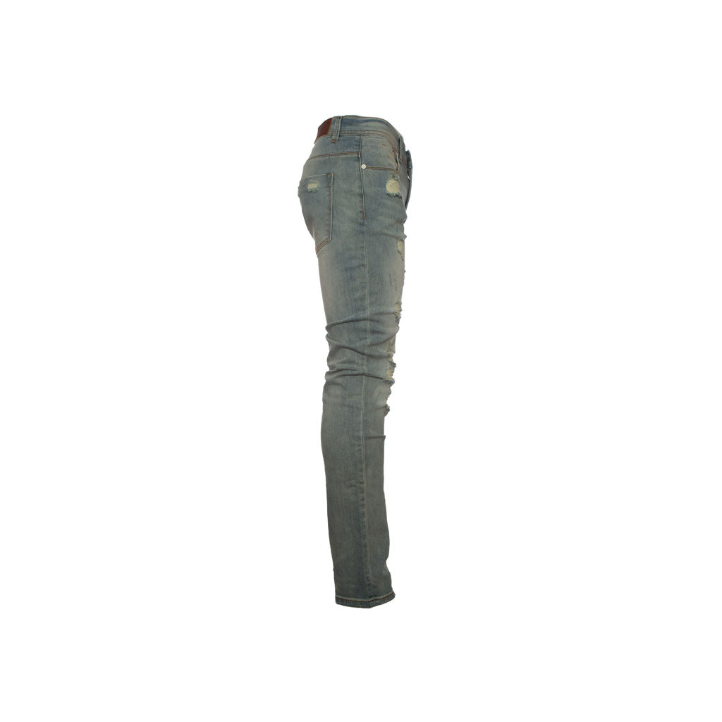 Stampd Distressed Skinny Fit Denim - Blu