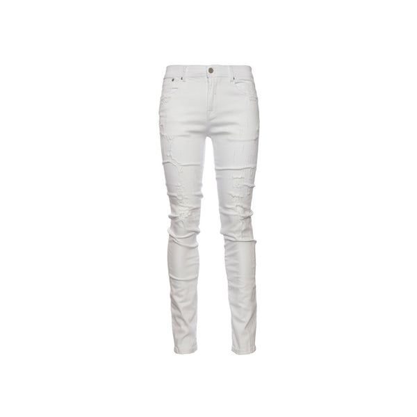 Stampd Distressed Skinny Fit Denim - White
