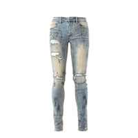SERENEDE La Vie Skinny Fit Men's Designer Jeans Vintage Blue