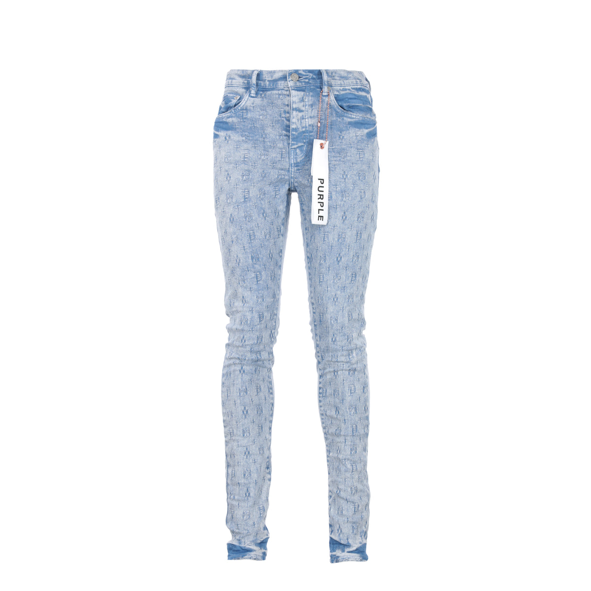 P001 Purple Brand Allure Jacquard Monogram Jean