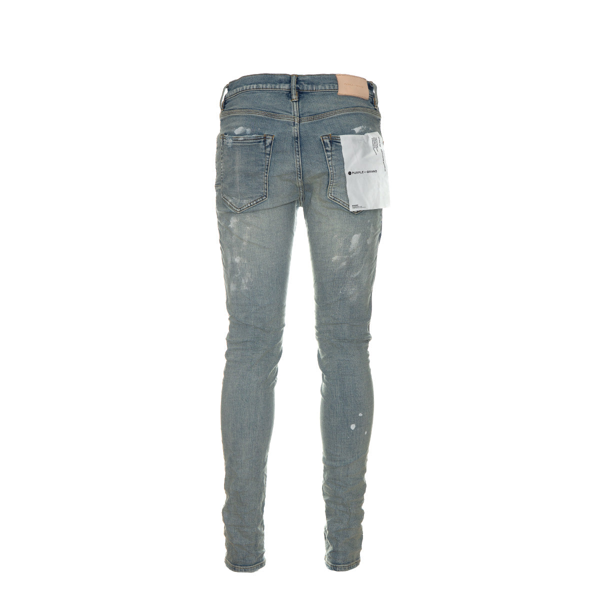 P001 Light Indigo Paint Blowout Jeans