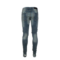 Black Denim "Sanction" Men's Skinny Designer Jean