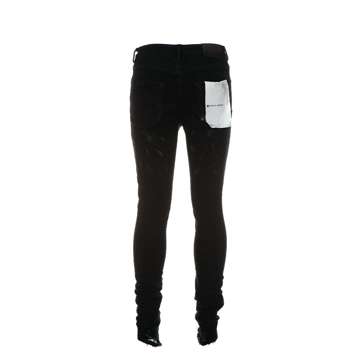 Purple-Brand P001 Black Oil Spill Men's Jeans