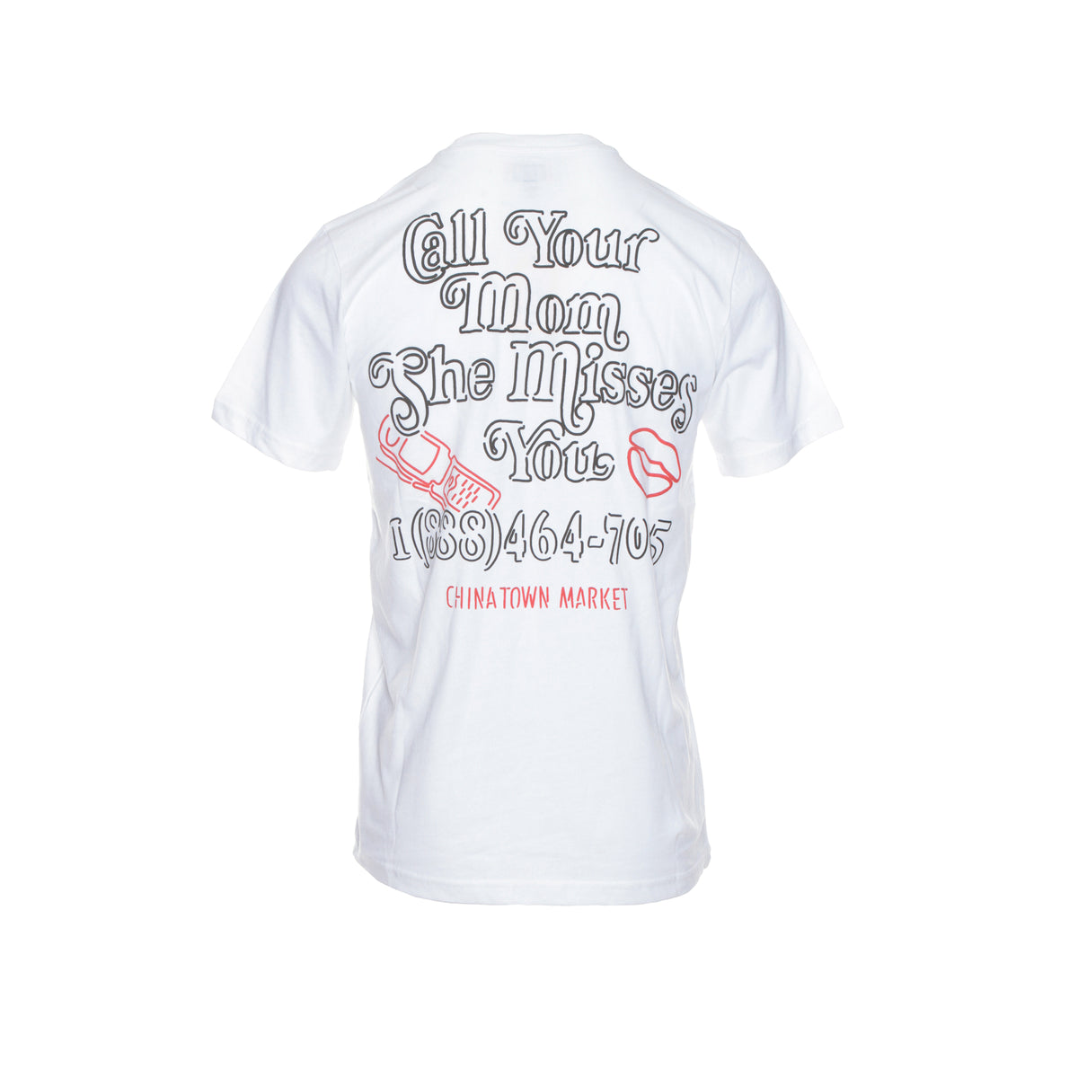 Chinatown Market "Call Your Mom" Short Sleeve Men's Graphic Tee in White