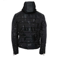 7th Heaven London Men's Arcane Camo Biker Jacket Black