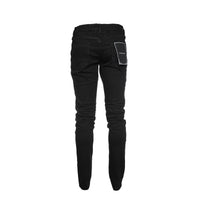 Six Week Residency Black Raw Desert Destroyed Men's Skinny Jeans