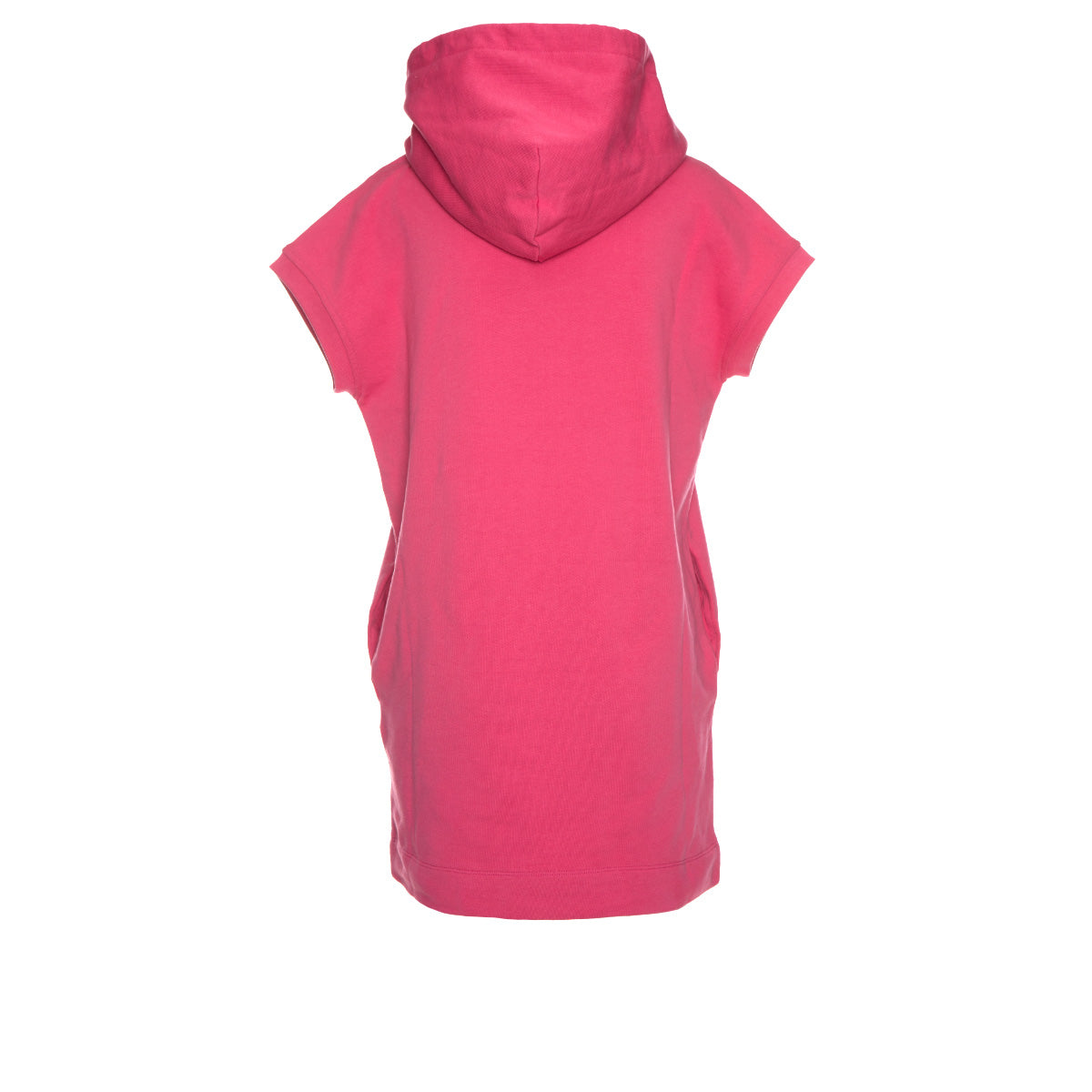 Cotton Fleece Sleeveless Dress with Hoodie