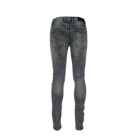 Black Denim Raw Skinny Men's Jeans