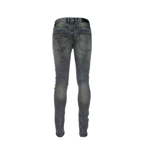 Black Denim Raw Skinny Men's Jeans