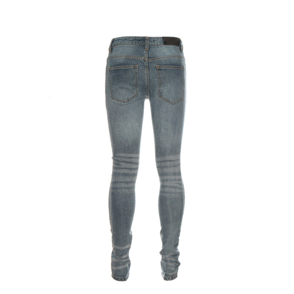 Black Denim Destroyed Men's Heavily Distressed Blue Skinny Jeans