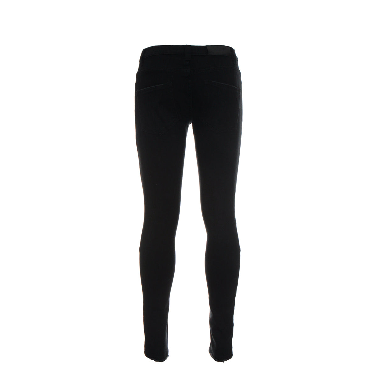 Black Denim Silent Men's Skinny Distressed Jeans Black