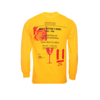 10 Deep Screen printed long sleeve tee in orange. 