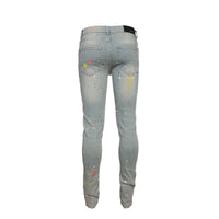 Black Denim Sunset Men's Skinny Designer Jeans