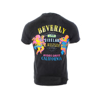 Sixelar Classic  Beverly Hills Men's Graphic Tee  Vintage Charcoal