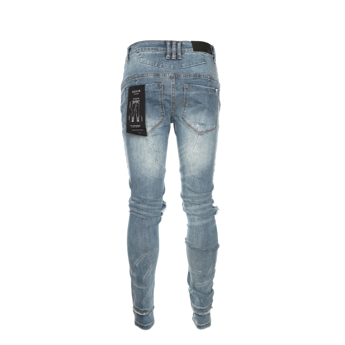 Kollar Double Stack Men's Skinny Jeans Blue