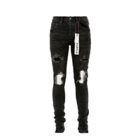 Purple Brand Denim P001 Black Big Knee Blowout Jean