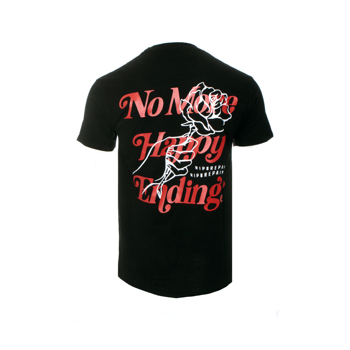 Rip N Repair No More Happy Endings Men's Graphic SS Tee Black