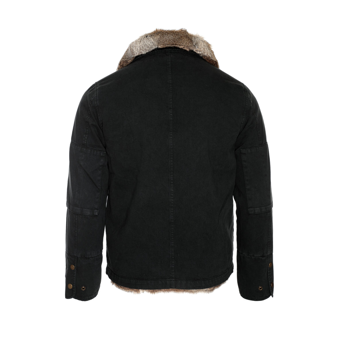 Ojardof Military Men's Fur Jacket Black