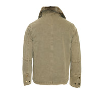 Ojardof Military Men's Fur Jacket Olive Green