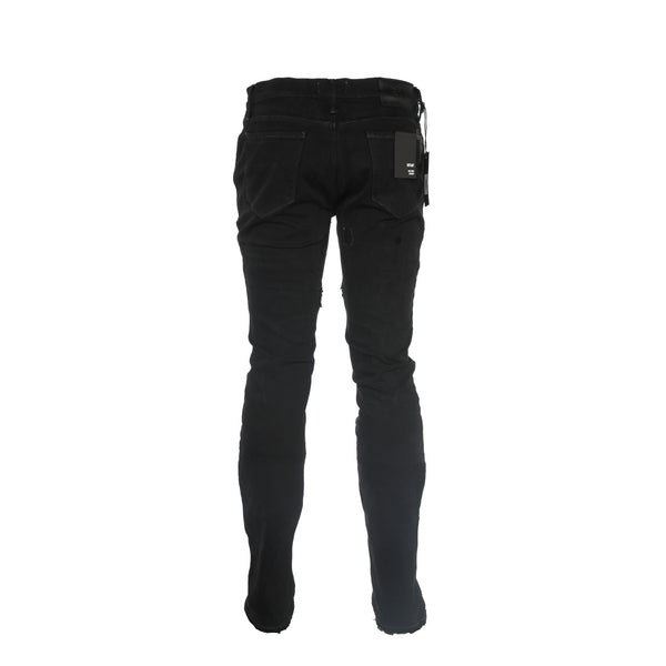 RTA Brand Black Logo Destroyed Men's Jeans