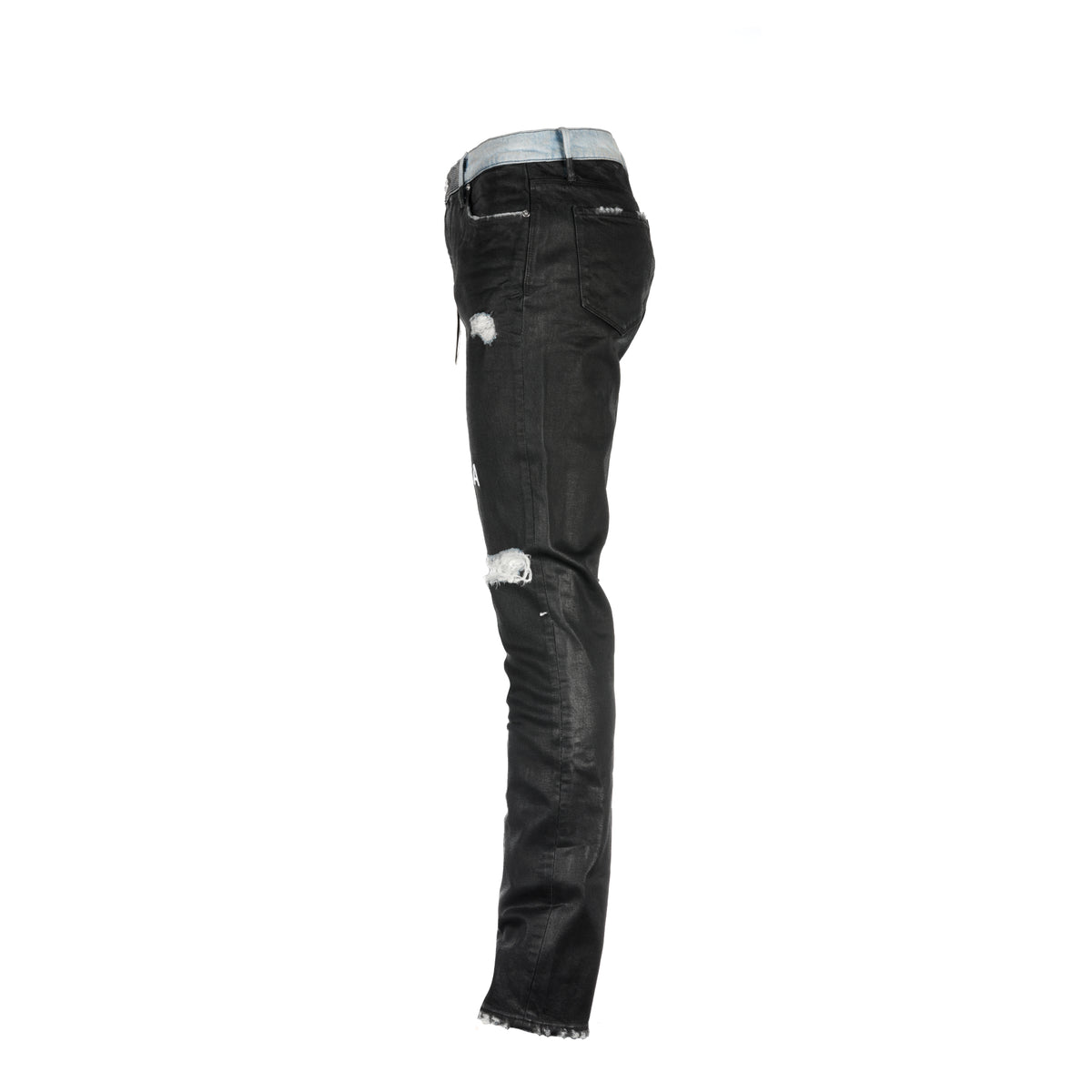 RtA Brand Bryant Black Coated Men's Designer Jeans