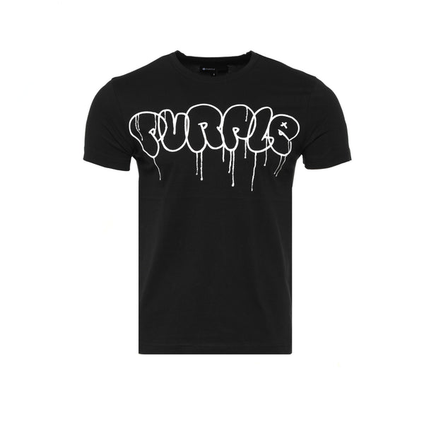 Purple Brand P117 Puff Drip Black Beauty Men's SS Tee - SIZE Boutique