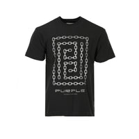 Purple Brand Textured Jersey Chain Men's SS Tee Black