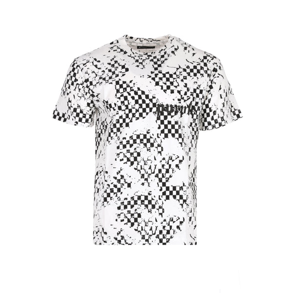 Purple Brand Textured Jersey Distressed Checkered Men's TeePurple Brand Textured Jersey Distressed Checkered T-Shirt - SIZE