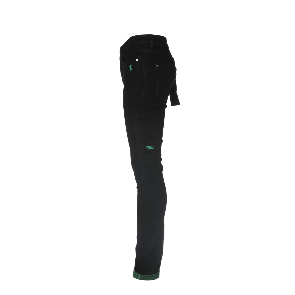 Ksubi Chitch Roll Up Green Men's Skinny Jean Black - SIZE Boutique