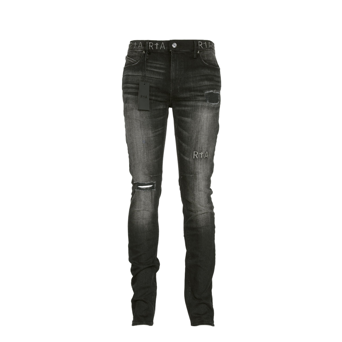 RtA Brand Clayton Charcoal Men's Black Jeans - SIZE Boutique
