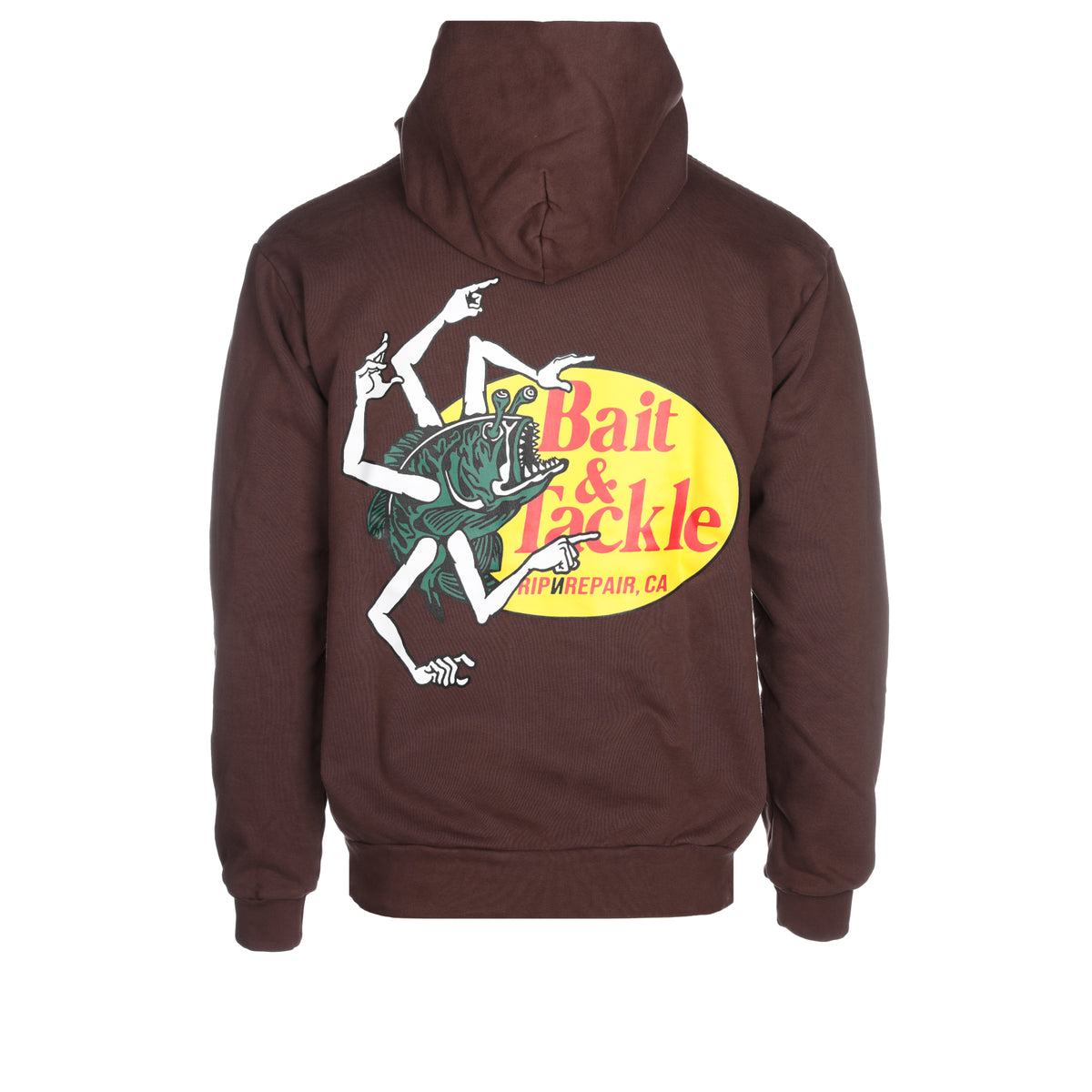 Rip n Repair Click Bait Men's Graphic Hoodie Brown