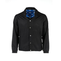Black Reversible Snap Front Coaches Jacket