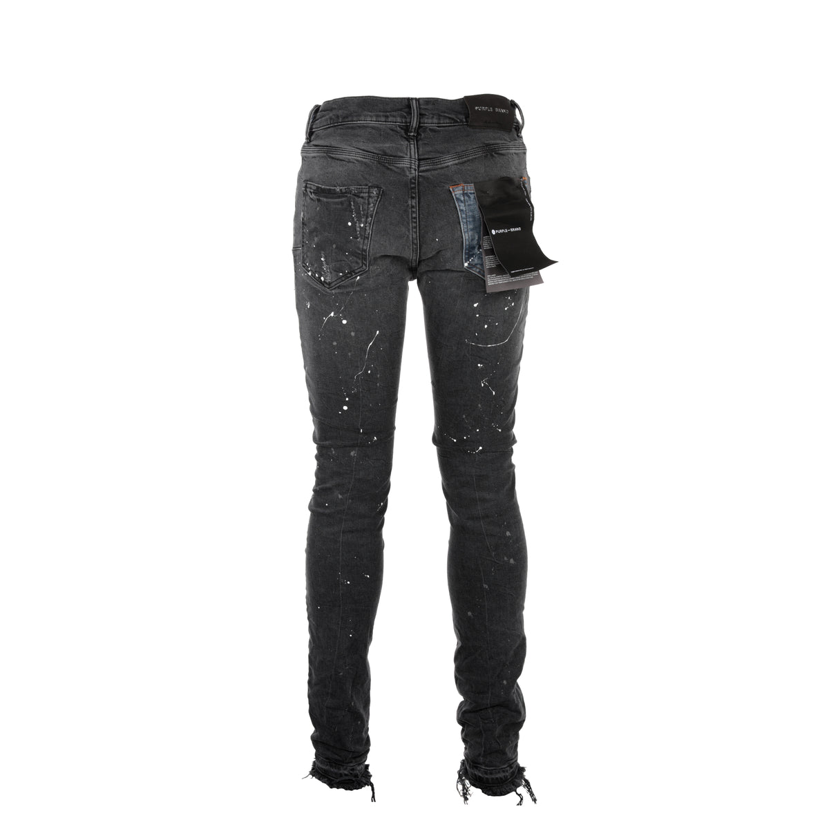 P001 Purple Brand Color Block Patched Denim Men's Jeans
