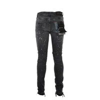 P001 Purple Brand Color Block Patched Denim Men's Jeans