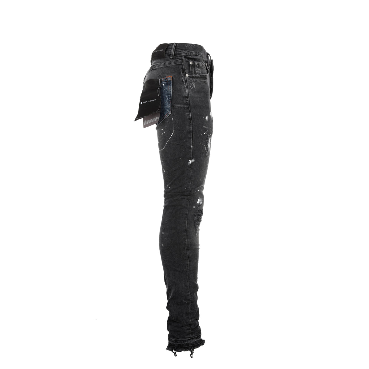 P001 Purple Brand Color Block Patched Denim Men's Jeans