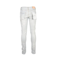 Purple Brand P001 Cream Sprayed Reflective Paint Men's Jeans