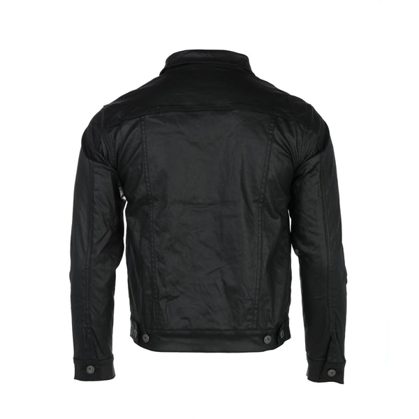 Valabasas "DaVinci" Waxed Men's Jean Jacket Black