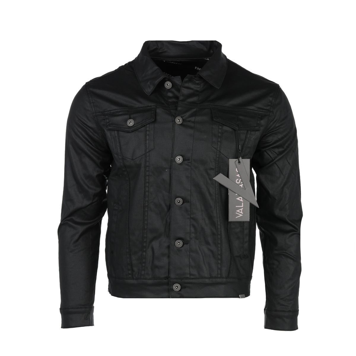 Valabasas "DaVinci" Waxed Men's Jean Jacket Black
