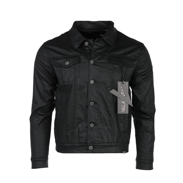 Valabasas "DaVinci" Waxed Men's Jean Jacket Black