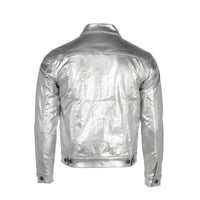 Valabasas "DaVinci" Waxed Men's Jean Jacket Silver