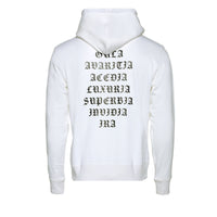 RtA Brand Dion White Sins Men's Graphic Hoodie - SIZE Boutique