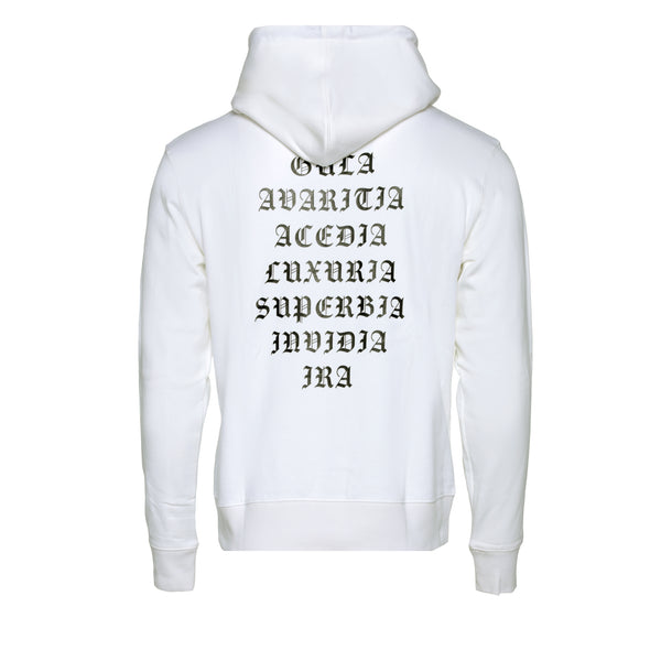 RtA Brand Dion White Sins Men's Graphic Hoodie - SIZE Boutique
